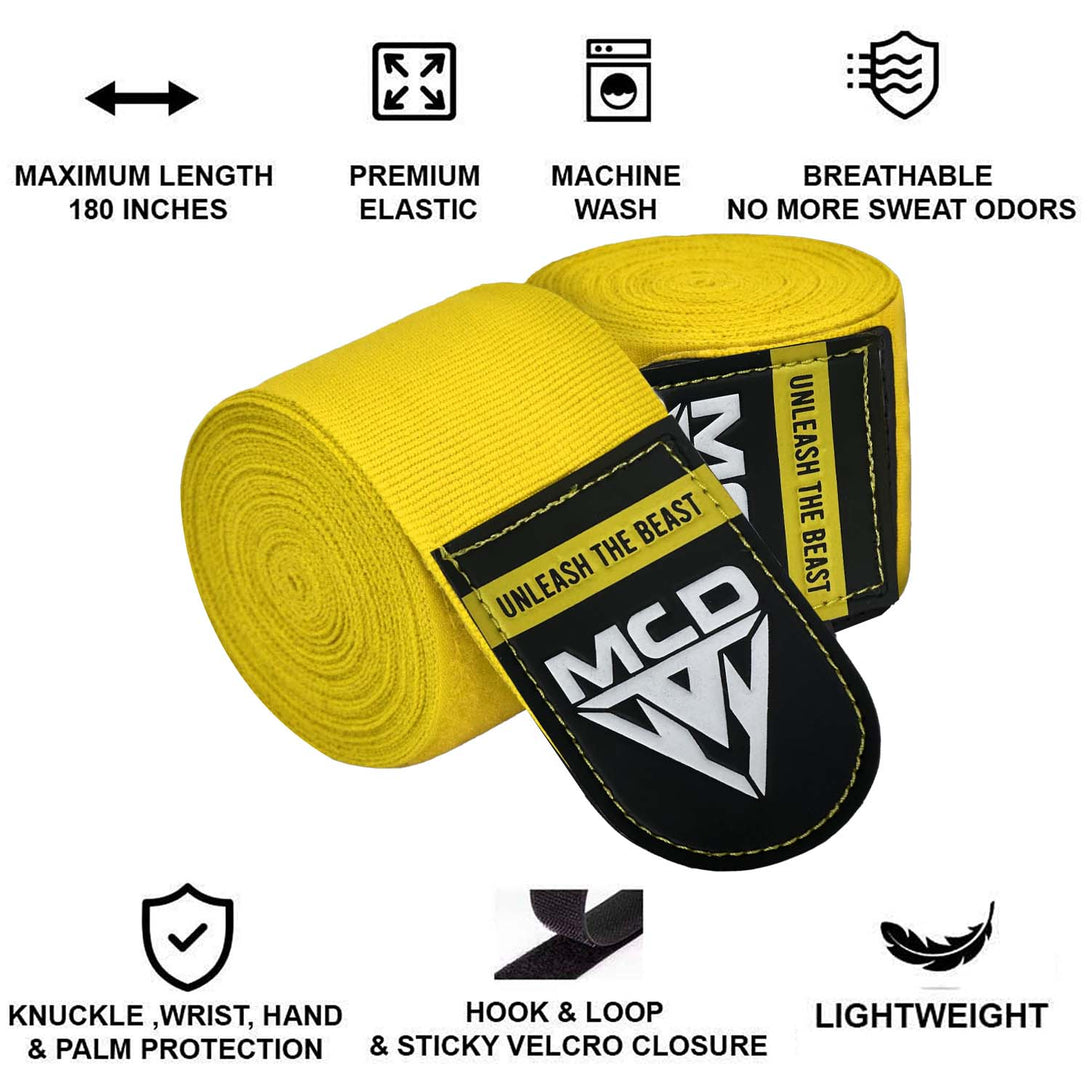 MCD Professional Boxing Hand Wrap Yellow – MCD SPORTS