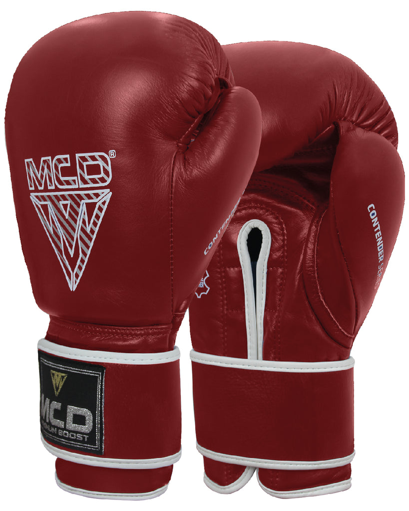 MCD Red / Blue Contender Leather Boxing Sparring Gloves