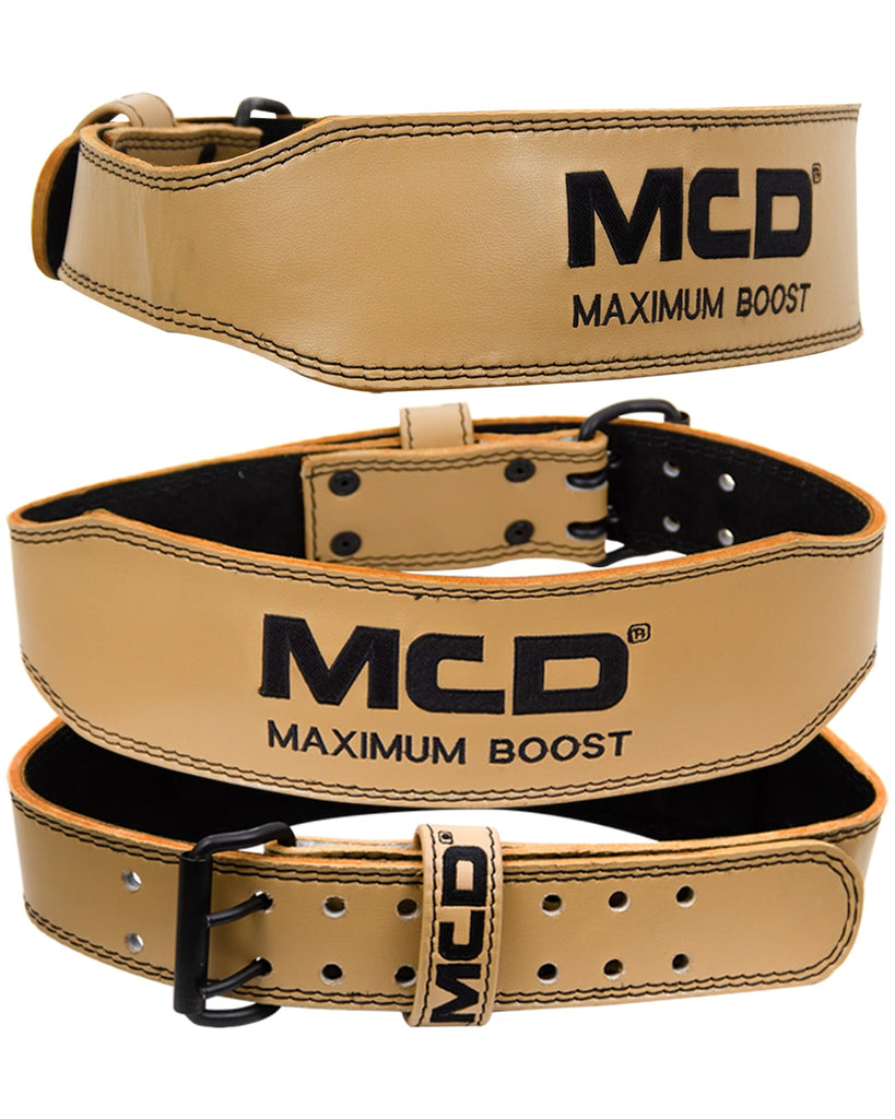 MCD Leather Weight Lifting Belt Brown, Red , Grey MCD SPORTS