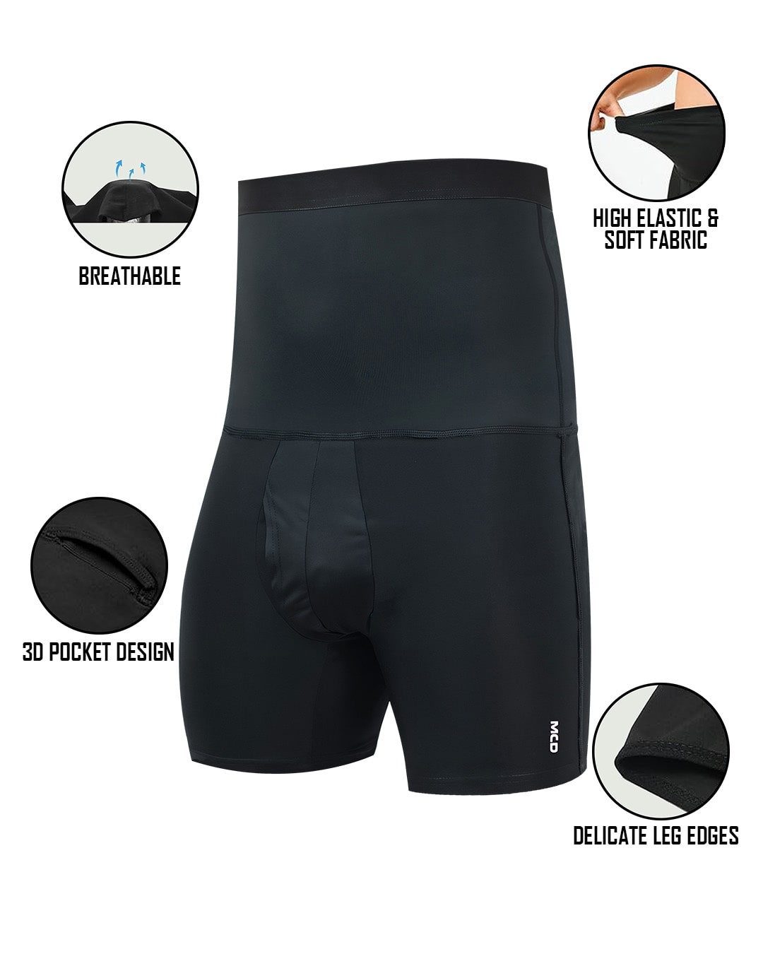 MCD MEN's SUINA TUMMY CONTROL UNDERWEAR BLACK MCD SPORTS