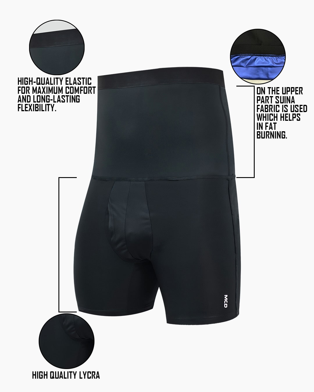 MCD MEN's SUINA TUMMY CONTROL UNDERWEAR BLACK MCD SPORTS