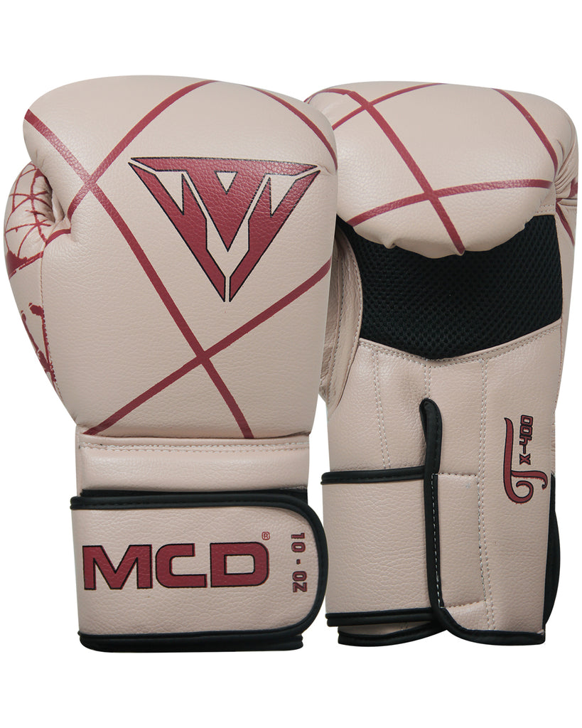 MCD TX-400 BOXING GLOVES WHITE PINK